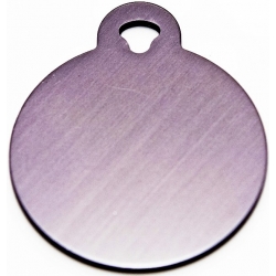 Engraved Small Silver Circle Dog Tag - Cat Tag